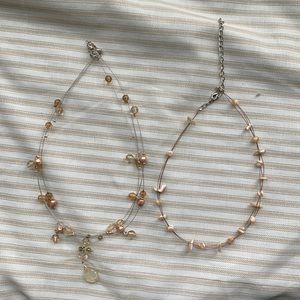 Set of 2 wire necklaces